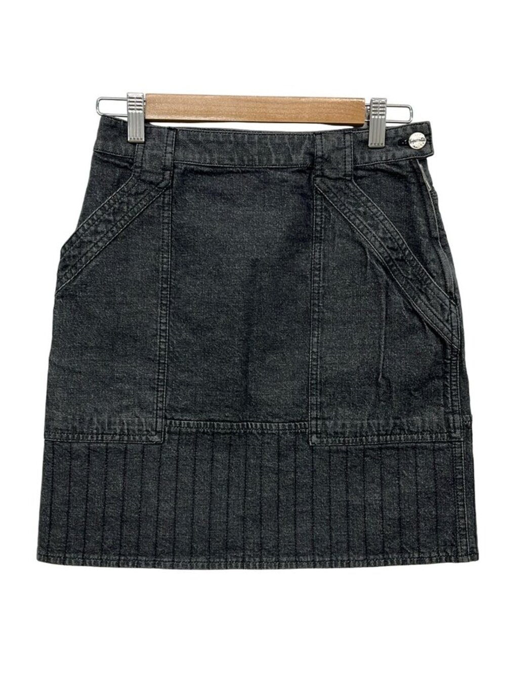 Hermes Mini Skirt S Dark Gray 36